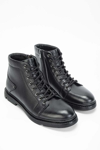 Tamer Tanca Men's Genuine Leather Black Casual Boots