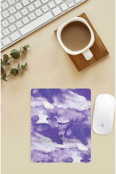 Gizeo Mousepad dreptunghiular cu model violet cu suport pentru încheietura mâinii