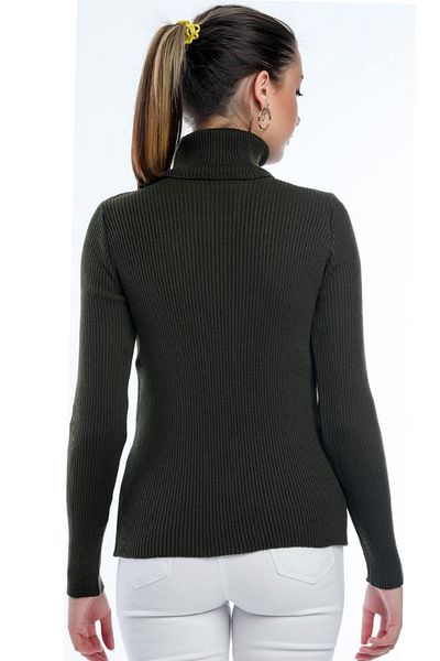 ALCHON Pulover de tricot subțire de sezon, tricot subțire, cu gât rigilat, mânecă lungă, cu nervuri, de bază, simplu, elegant
