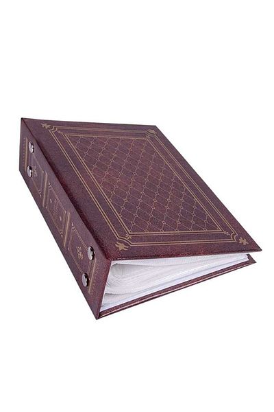 Lodos Leather Look Photo Album - 10x15 Claret Red