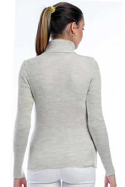 ALCHON Turtleneck Turtleneck Long Sleeve Ribbed Basic Simple Elegant Seasonal Thin Knitwear Sweater