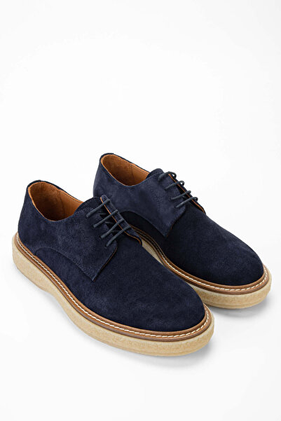 Tamer Tanca Ανδρικά casual παπούτσια από γνήσιο δέρμα Navy Blue Suede