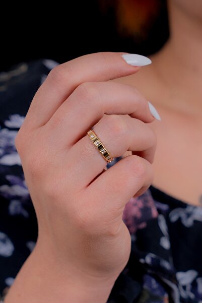 Bora Değerli Madenler 925 Gümüş Tam Tur Alyans, Nişan Yüzüğü, Gümüş Yüzük, Kare Alyans