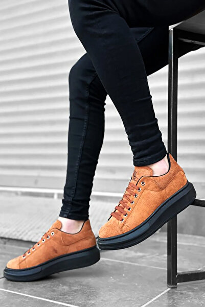 Rainon Store Tan Suede High Sole Men's Sports Shoes