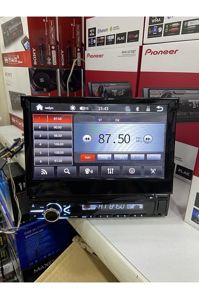 SUNASK Sn-755c 7inc Indash Auto Tape Car Play Mp5 USB Bluetooth 4X60 Watt مسجل الشريط الداخلي