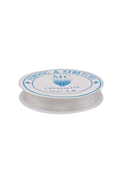 yiğit aksesuar 2 Pieces Flexible Fishing Line Rubber Ip 1 Mm Transparent 5 Meters