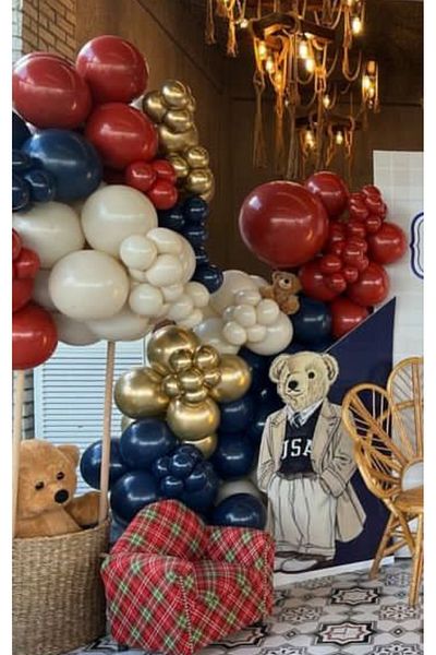 Balon Retro Deep red night blue sea sand balloon chain set 100 pcs
