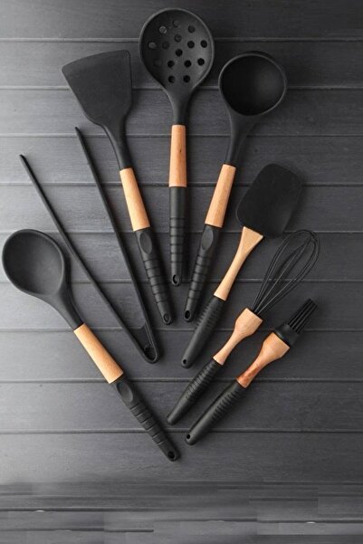 Perotti Maestro Black 8 Piece Silicone Serving Set 13308
