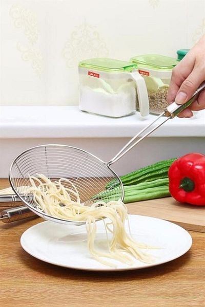 Sekiz8 Stainless Steel Frying Colander, Oil Strainer, Steel Wire Ladle 11cm Diameter