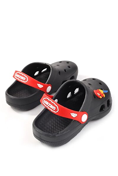 GEZER Papuci pentru băieți cu model papagal negru