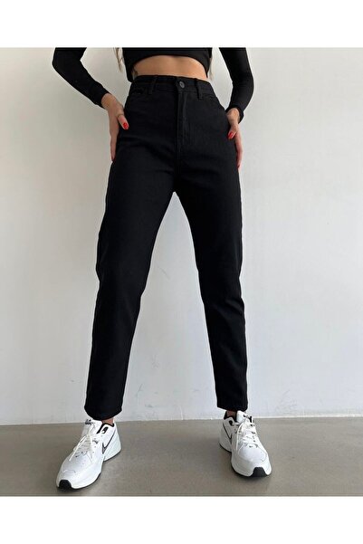 Gönen Passage Mom Jean Negru Întunecat Mom Jean Carbon Jeans Jean