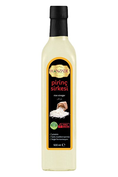 Hanzade Bitkisel Pirinç Sirkesi 500 ml Doğal Fermante Içilebilir Katkısız Cam Şişe Rice Vinegar (PE-325490)