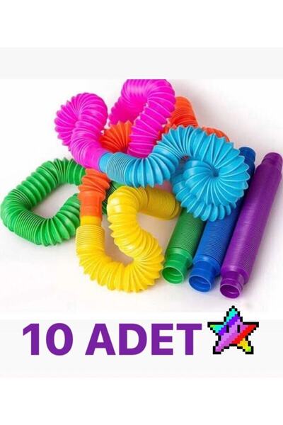 ümit toys Duyusal Eğitici Çocuk Oyuncak Pop Tubes 10 Adet