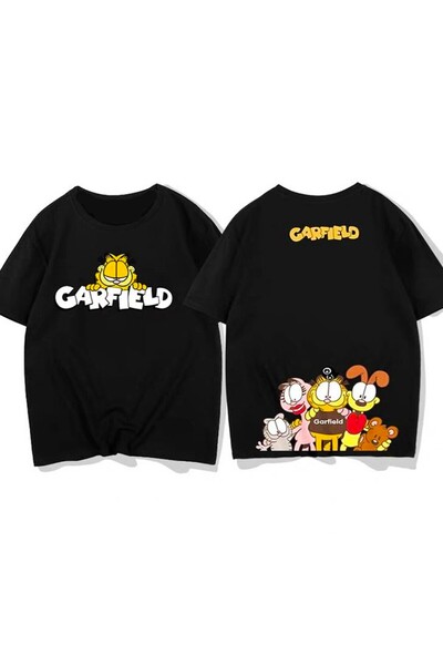 MODABEBEX Garfield Front and Back Printed Unisex Kids T-Shirt