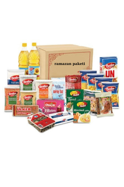 Beşler Ramazan paketi kumanya yardım gıda erzak kolisi lüks paket