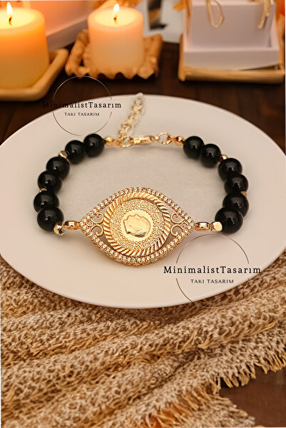 MinimalistTasarım Ceyrek Altin Bileklik, Celik Ceyrek Takilan Bileklik,ceyrek...