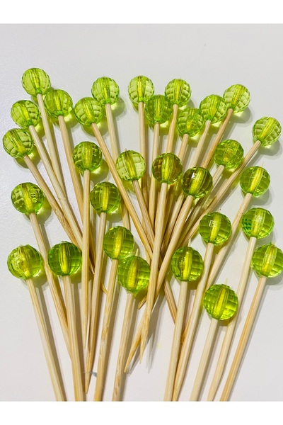 yağmur gökçe رقم: 31 - 50 قطعة من أعواد الأسنان المزخرفة بالخرز لحفلات الخطوبة وأعياد الميلاد وحفلات كب كيك مولود