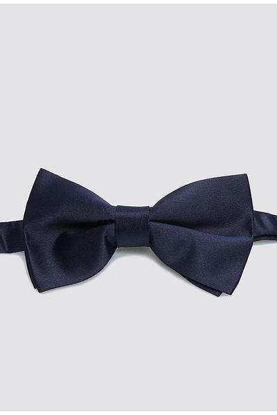 D'S Damat ربطة عنق العريس باللون الأزرق الداكن