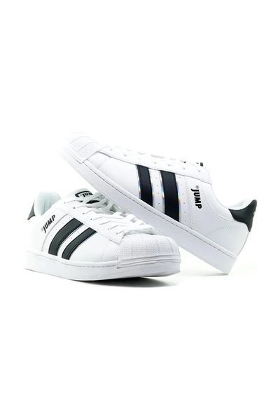 Jump 29055 Erkek Beyaz Desen Ortopedik Tabanlı Günlük Sneakers Ayakkabı