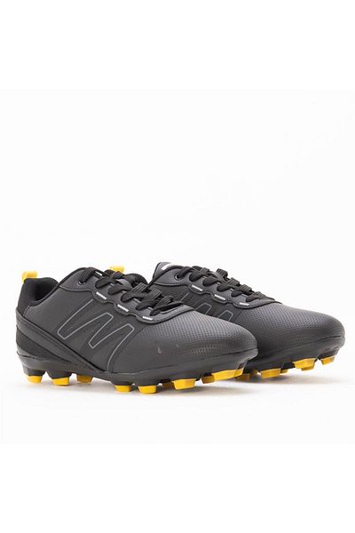 Jump 28524 Black Patterned Printed Yellow Detail Astroturf Football Shoes