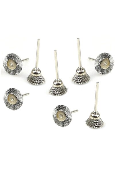 Depolife Gravür Için Mini Kalıpçı Çelik Tel Fırça Seti 8 Parça Pas Kir Temizleme
