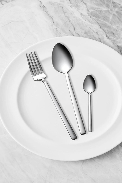 Yüsra Home 18 pieces of food spoons food fork tea spoons (stainless steel)