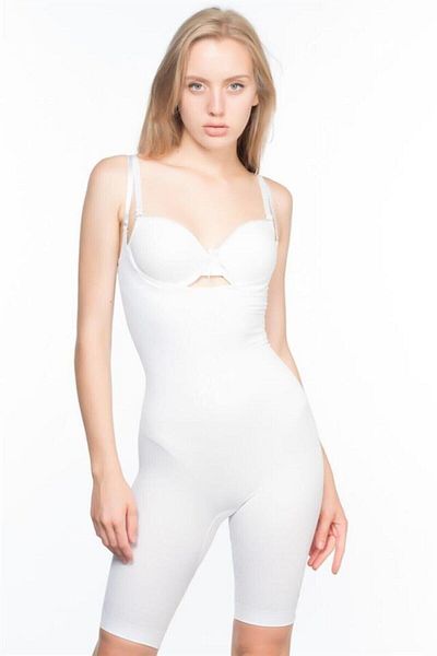 Emay Korse Corset cu manșete duble cu talie înaltă alb 2014
