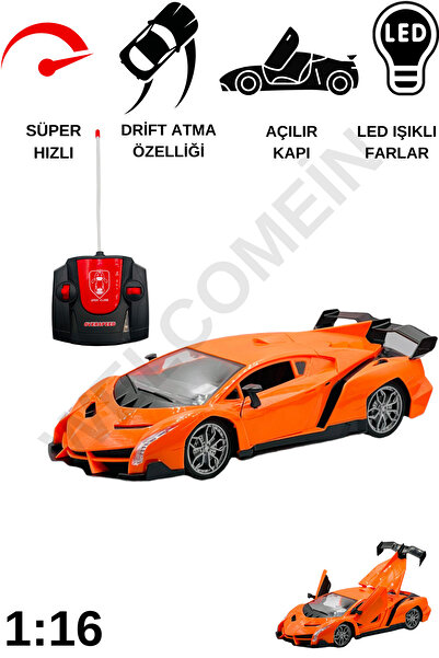 welcomein Oyuncak Kapıları Ve Bagajı Açılan Uzaktan Kumandalı Drift Arabası S...