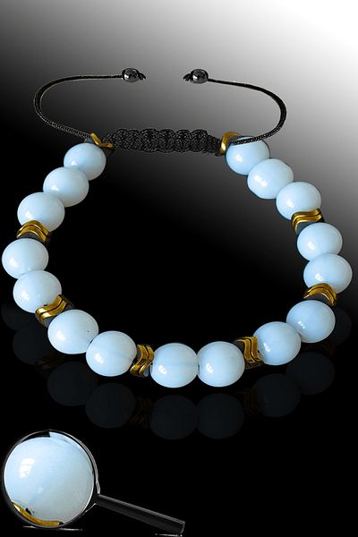Tesbih Atölyesi Certified Gold Hematite Opal Stone Bracelet - Adjustable