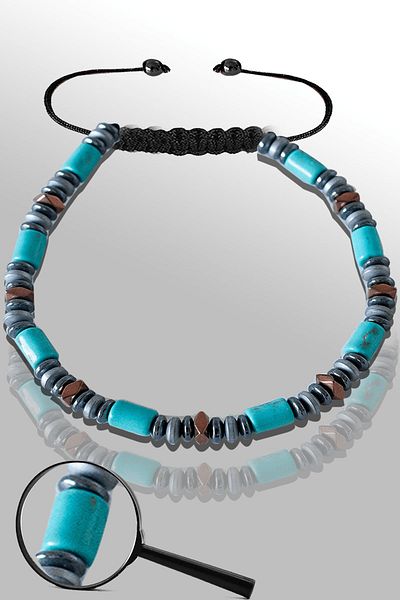 Tesbih Atölyesi Certified AAA+ Quality Special Design Turquoise Stone Bracelet - Turquoise Stone