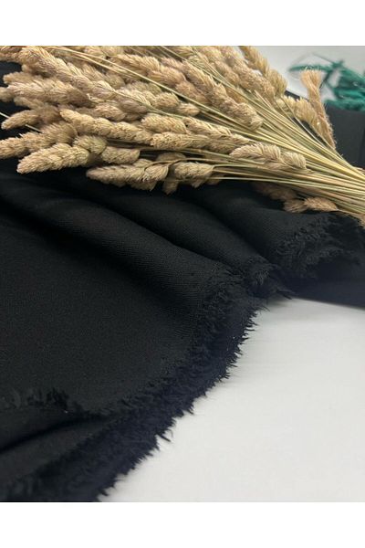 Kumaş Sevdası Μαύρο ατσάλι χτενισμένο βαμβακερό (πλάτος 145 cm)