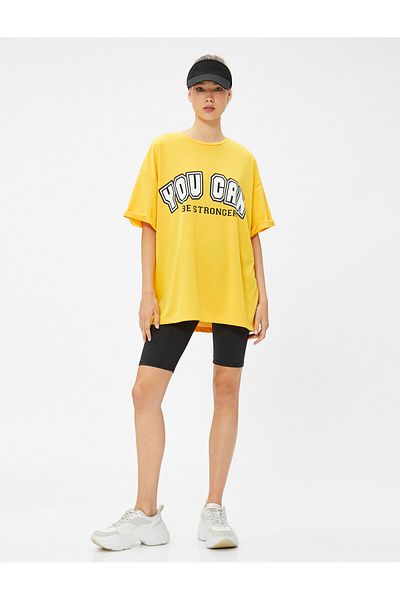 Koton Oversize Sports T-Shirt Slogan Printed