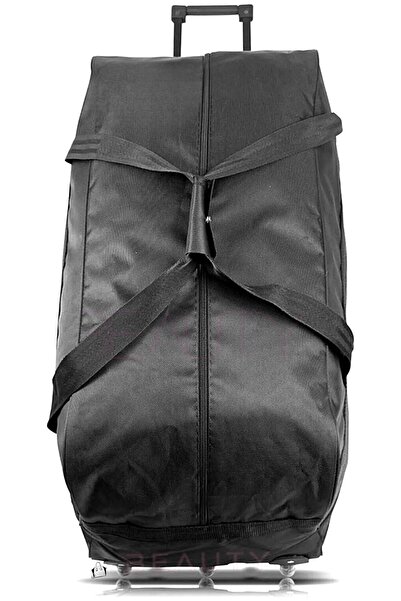 Nas Beauty 3 Tekerlekli Körüklü El Valizi Çanta Küçük Boy Siyah