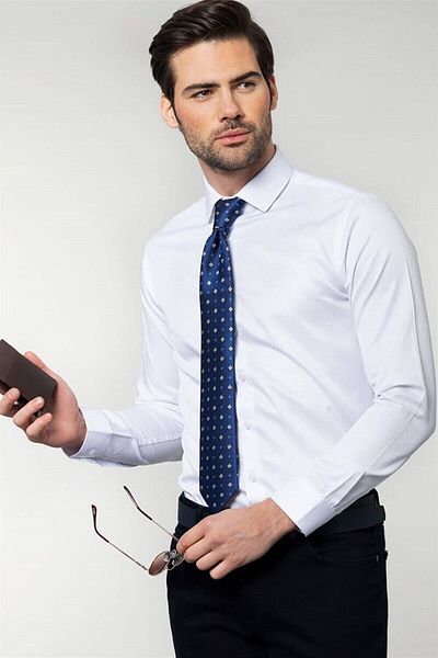 YNGMENCLASS SLIM FIT ITALIAN CUT SATIN SHIRT