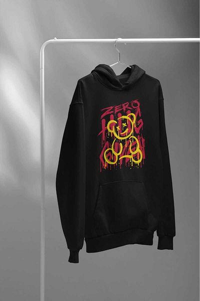 MAGORS STIL-X ZERO HUG BASKILI, PAMUKLU, KAPÜŞONLU, OVERSIZE UNISEX SWEATSHIRT