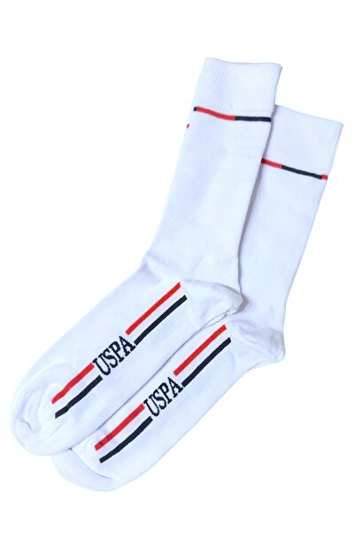 U.S. Polo Assn. Απλές Λευκές Κάλτσες 2 τεμαχίων Ανδρικές Κάλτσες