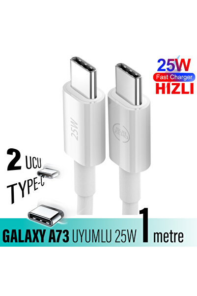 VİZYON Samsung Galaxy A73 5G Şarj Kablosu Type C Hızlı Şarj Kablosu 25W