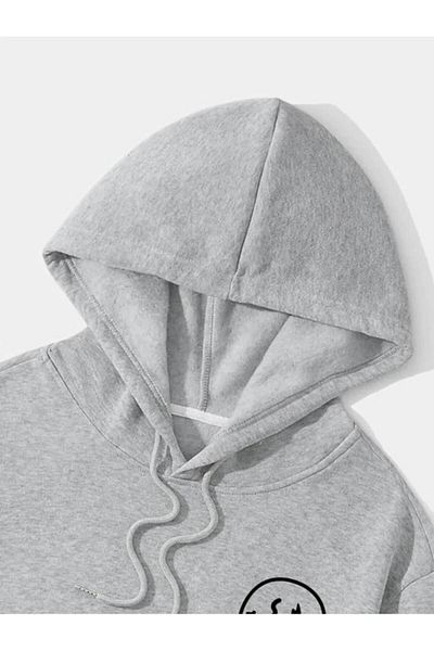 Khione Unisex Your Self Printed Hooded Oversize φούτερ με κουκούλα