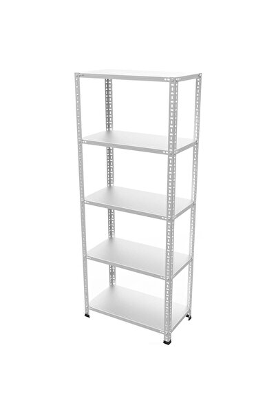 Çelikrafburada ® 31x60x150 5 Katlı Çelik Raf Galvaniz Raf Arşiv Rafı Depo Rafı Kiler Rafı Dx51 Kalite