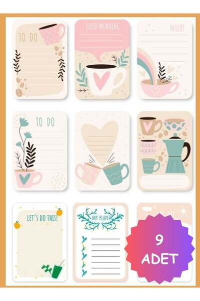 arsem To Do List Sticker Set - Planlayıcı, Ajanda, Bullet Journal İçin Renkli...