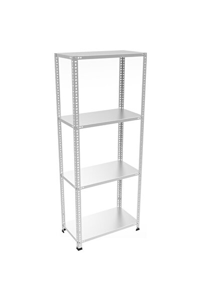 Çelikrafburada ® 43x60x200 4 Katlı Çelik Raf Galvaniz Raf Arşiv Rafı Depo Raf...