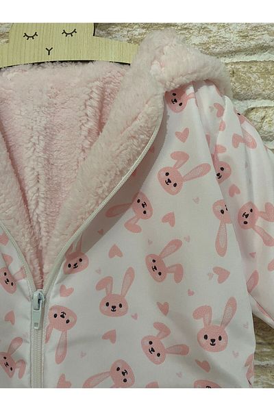 Bebistanbul New Baby 6/18 Months Rabbit Figure Winter Furry Cosmonot-Astronot Jumpsuit