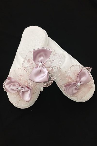 UygunBulduk Maternity Slippers and Crown Set, Maternity Set Pink Color