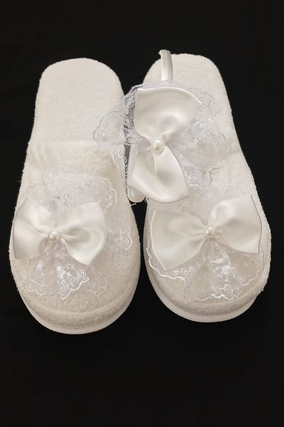 UygunBulduk Maternity Slippers and Crown Set, Maternity Set White Color