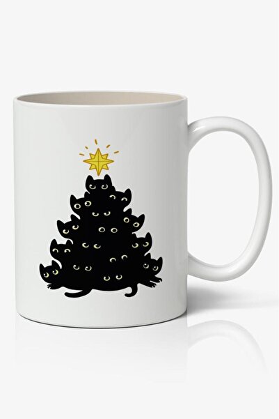 Nostaljik Lezzetler كوب قهوة مطبوع عليه رأس السنة الجديدة موديل 17