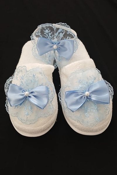 UygunBulduk Maternity Slippers and Crown Set, Maternity Set Blue REnk