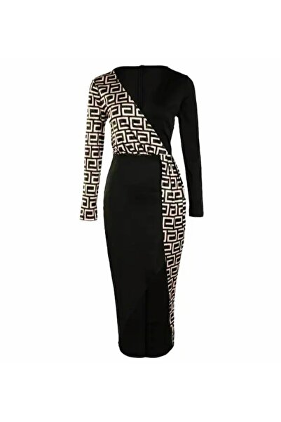 Ginza Women's Dress Scuba Fabric Original Pattern Slit