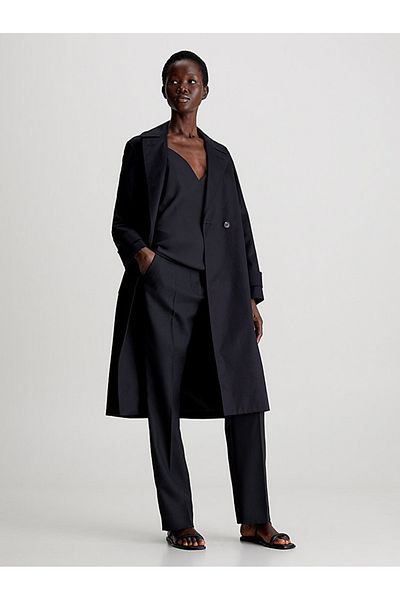 Calvin Klein Black Women Overcoat Trench Coat Styles Prices Trendyol