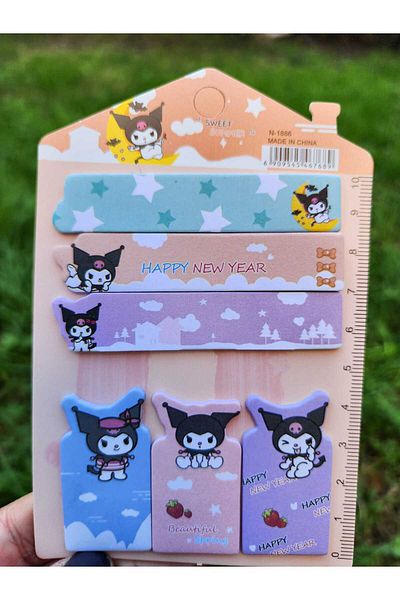 Rota Hediyelik Cute Sanrio Kuromi Post it Note Paper Marker Index Sticky Note Paper Sticker Book Marker 1 Piece