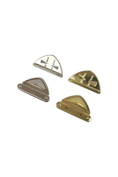 Spagettiyarn 4-Piece Triangle Bag Lock - Silver/ Gold